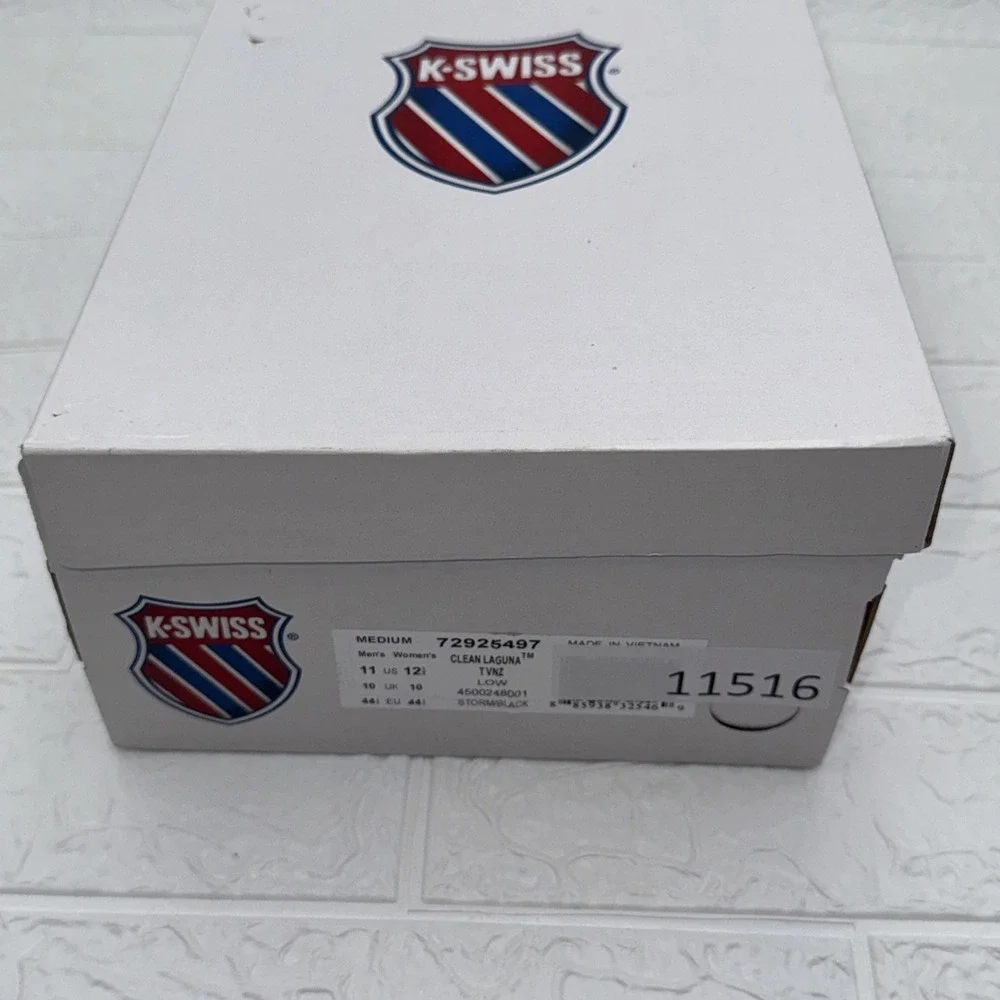 Dead Stock 2012 Men Sz 11 Women  Sz 12.5 K-SWISS Clean Laguna T VNZ  Storm/Black